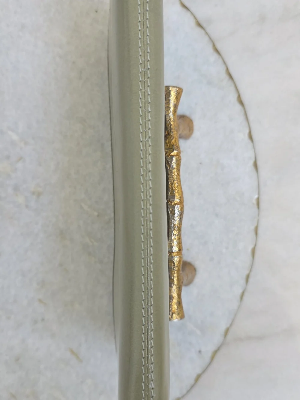 Margot New York Gabby Large Leather Zip Around Wallet Wristlet in Sage Green